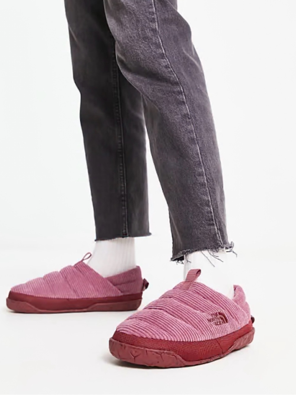 Women’s Nuptse Mules Corduroy size 10 inside or out made for cold